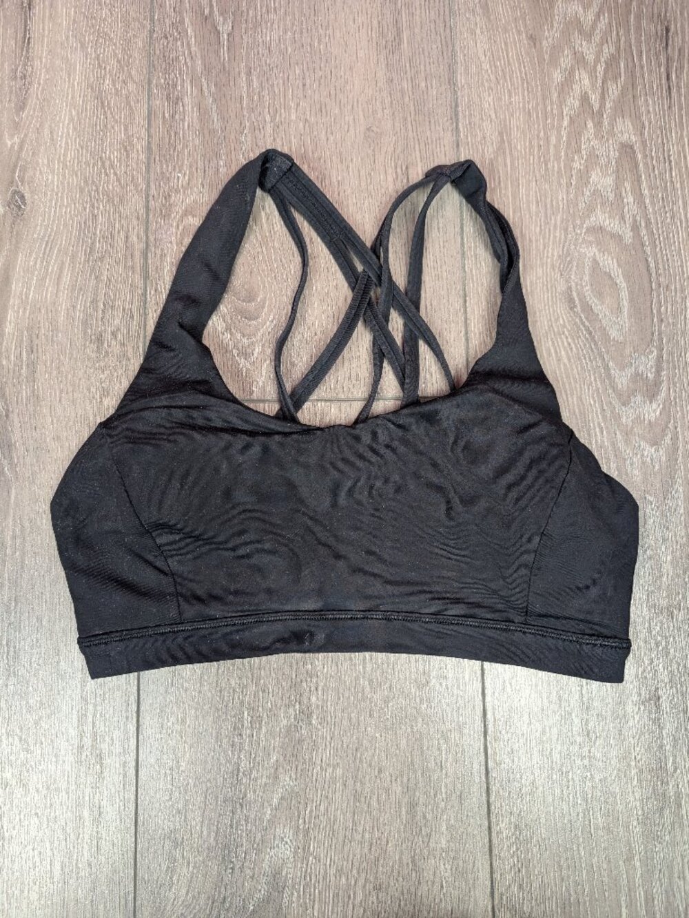 Lululemon black strappy back sports bra